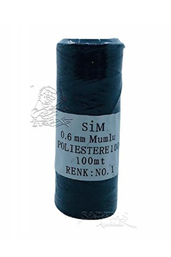 srtfootcare خيط خياطة جلدي أسود مشمع - 0.6 مم، 100 متر (LEATHERCRAFT، LEATHER HOBBY)