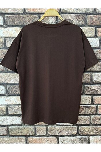 Altamira Ανδρικό μπλουζάκι Brown Believe Printed Oversize