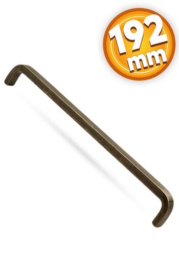 Badem10 Paris (192 MM-19.2 CM) - Mobilier din metal galben, antic, sertar de bucătărie și mânere pentru dulapuri