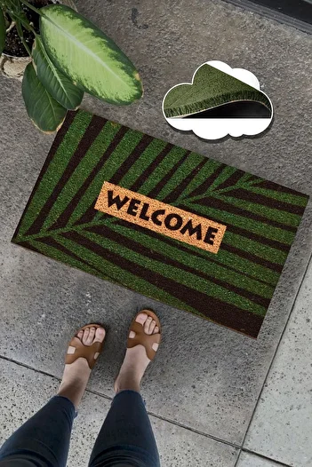 Chilai Home COCO FOGLIA Natural Koko Mat, Bristle Door Mat