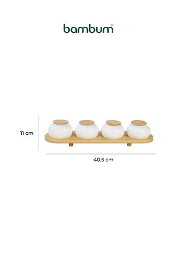 Bambum 4-Piece Spice Set with Stand - Simple