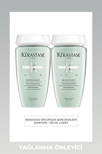 Kerastase Divalent Anti-Oil Shampoo - 250 ml, 2 Pieces Specifique Bain