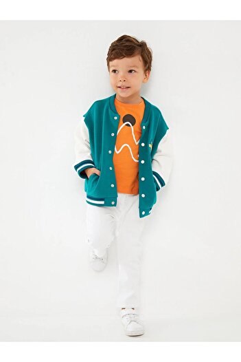 LC Waikiki College Collar Long Sleeve Baby Boy Bomber Jacket