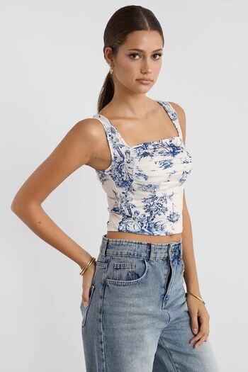 Hiccup Patterned Tank Top