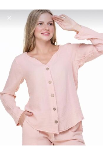 AFA Πουκάμισο Unisex Muslin - 100% βαμβάκι, στυλ Alaçatı