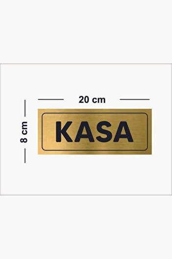 GÜNEŞ LAZER Case Writing with Mirror Gold Plexi Gold (Altoin) Color with Adhesive on the Back (20cm X 8cm)