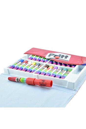Pritt 24 Lü Pastel Boya Çantalı Pastel 24 Renk Tutacak