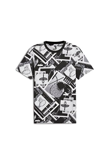 Puma Winning Shot Aop Men's Black Round Neck T-Shirt