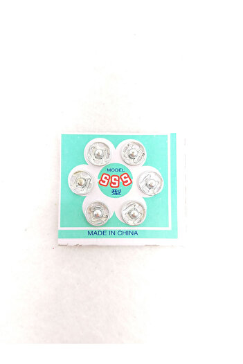 hobimon No. 1 Silver 6-Piece Snap Button - 8mm