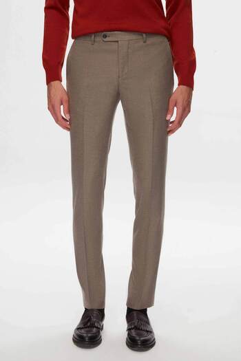 Twn Mink Gabardine Fabric Trousers