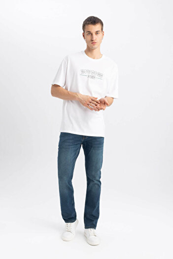 DeFacto Sergio Regular Fit Regular Fit Κανονική σωλήνωση μέσης τζιν παντελόνι R9026az23sp