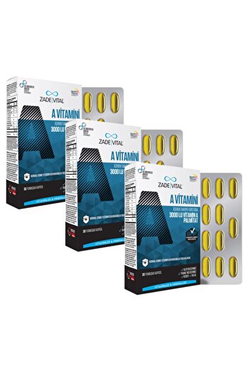 Zade Vital Vitamin a (3 Boxes) 90 Capsules