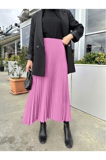 HİJABAYA Elastic Waisted Pleated Skirt