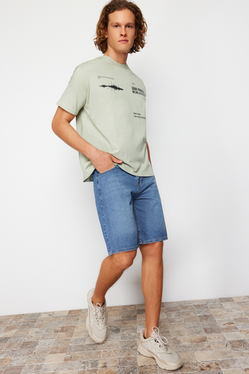 Trendyol Collection Джинсові джинси Indigo Regular Fit TMNSS24SR00031