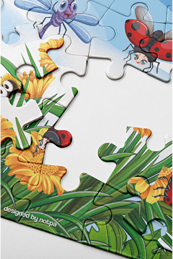 kutuTR Çocuklar Için Eğitici Ve Öğretici Ahşap 24 Parça Renkli Puzzle 3lü Set 4