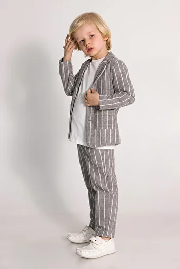 DMB BOYS & GIRLS Premium Linen Boys' 3-Piece Suit