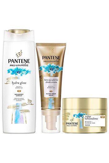 Pantene Hydra Glow 350 ML Moisturizing Shampoo + 160 ML Moisturizing Mask + 70 ML Hair Serum
