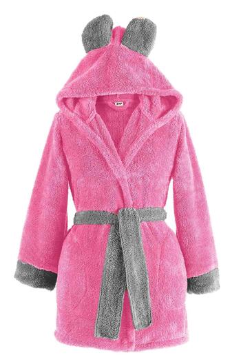 Znp Home Wellsoft Fleece Hooded Plush Dressing Gown - Robdeşambr Bathrobe