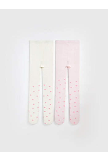 LC Waikiki Floral Girl's Pantyhose 2-Pack