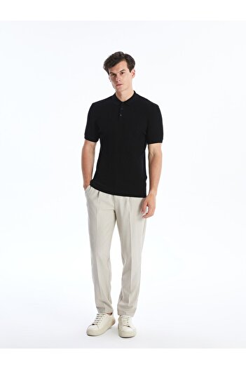 LC Waikiki Men's Knitwear Sweater - Polo Collar, Short Sleeve