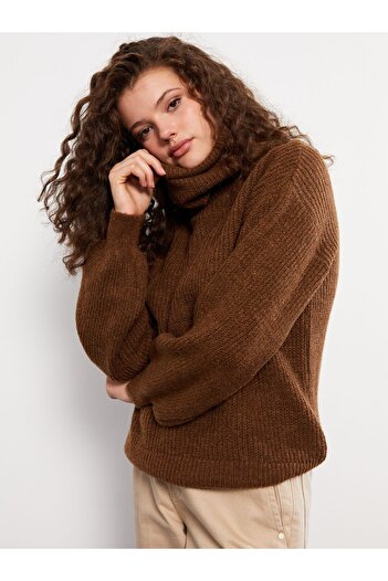 LC Waikiki Turtleneck Women's Knitwear Sweater - Solid Long Sleeve