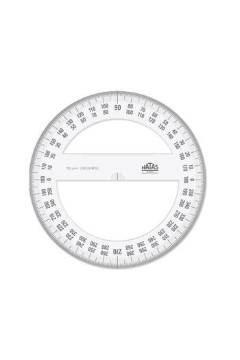 HATAS Plastic Minkale 360 Degree Protractor 15 Cm