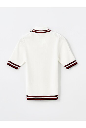 LC Waikiki Textured Polo Collar Women's Knitwear Sweater