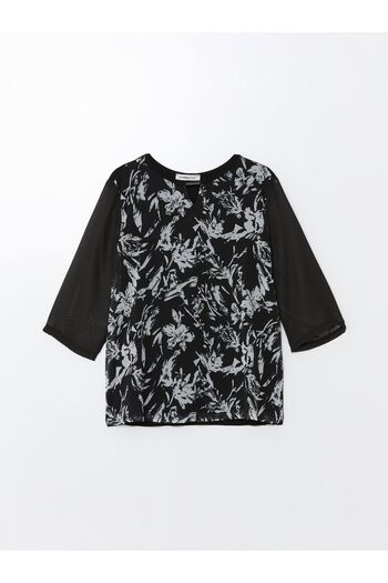 LC Waikiki Patterned Crew Neck Women's Blouse
