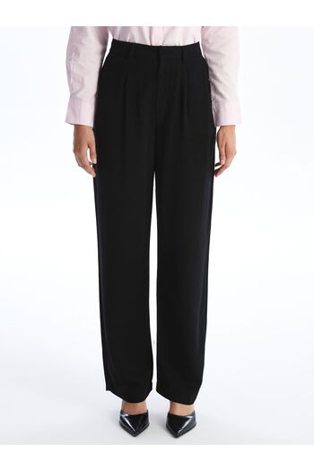 LC Waikiki Linen BlenDeD Straight Cut Loose Fit Women's Trousers