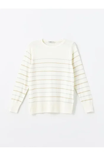 LC Waikiki Crew Neck Striped Women's Knitwear Sweater - W46396Z8