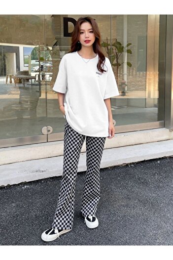 Altamira Μπλουζάκι Unisex Λευκό Γλυκό με στάμπα Oversize
