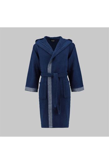 Sarev Navy Blue Bathrobe - 100% Cotton Street (XL)
