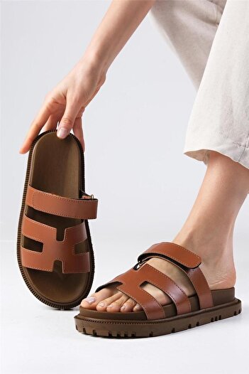 Liger Καλοκαιρινές καθημερινές παντόφλες TABA Flat Bottom Velcro