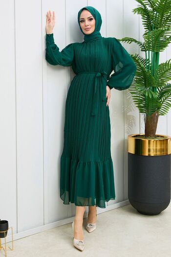 TOFİSA 21980-zumrut Dress