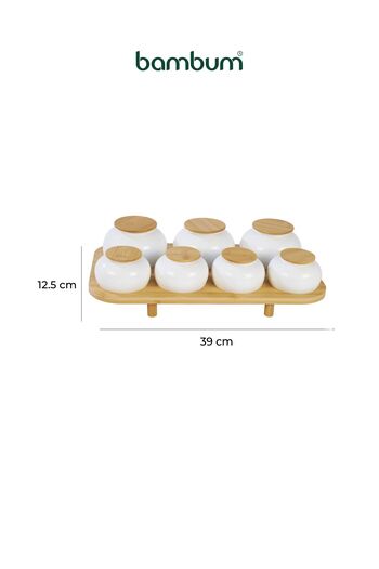 Bambum 7-Piece Simple Spice Set - with Stand