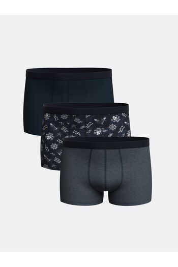 LC Waikiki Εύκαμπτο βαμβακερό ανδρικό σετ μπόξερ 3 τεμαχίων - Standard Mold