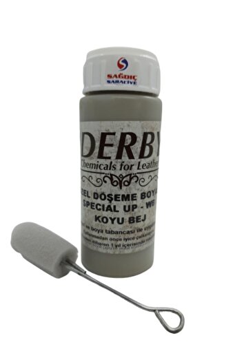 Derby Koyu Bej Deri Oto Koltuk Direksiyon Döşeme Boyası