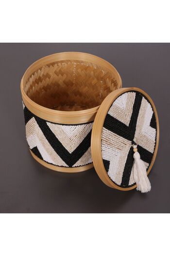 Mylamp Bali Beaded Bamboo Storage Box L 20X20 cm