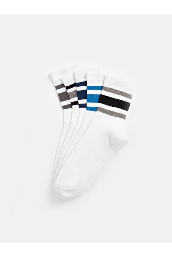 LC Waikiki Men's Striped Socks - Pack of 5