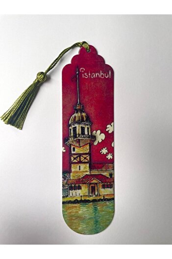 NiceandBonita Semn de carte elegant cu ciucuri verde tematic Turnul Fecioarei
