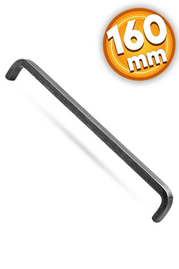 Badem10 Paris (160 MM-16.0 CM) - Mânere de mobilier din metal argintiu antic, dulap cu sertar de bucătărie
