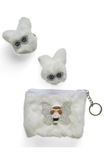 GALATA GIFT Color Matching Coin Purse, Keychain Wallet and Two Buckles Set for Girls