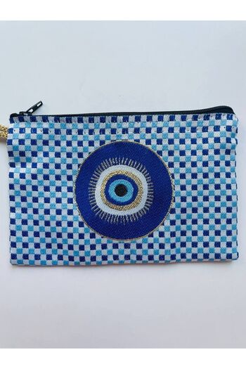 GALATA GIFT Women's Wallet with Evil Eye, Medium Size Stylish Zippered, Lined Wallet