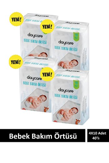 Daycare 4X10 40 Pieces Baby Care Cover - Diaper Changing and Degumming Effect