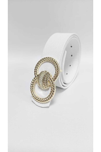 Kemerix Double-Way Women's Belt with Gold Buckle