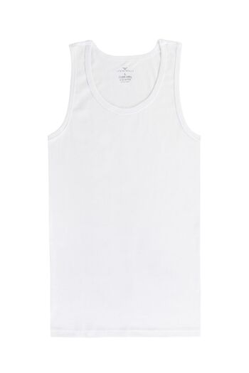Steve Wolls Men's White 4-Piece Strap Bamboo Undershirt - 33402