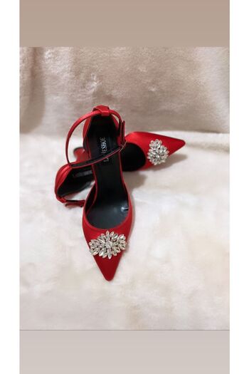 LADİESHOE Karnıyarık Stoned Women's Shoes