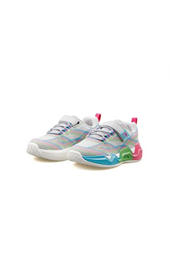Dudino Pembe Kız Ribbon Renkli Tabanlı Cırt Cırtlı Çocuk Sneaker
