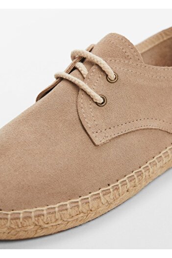 MANGO Kids Bağcıklı süet espadril
