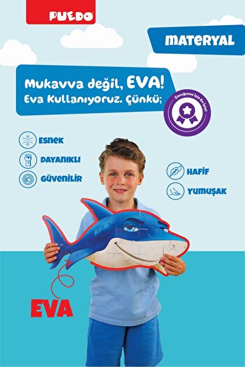 PUEDO Çift Taraflı Puzzle - Deniz Canlıları